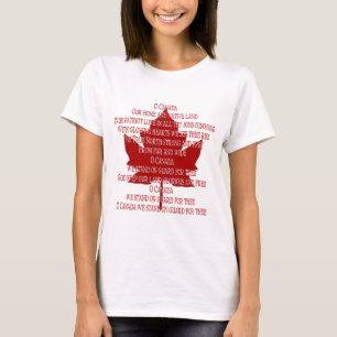 T-Shirt du chant national du Canada pour femmes So