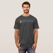 T-shirt du charbon de bois des hommes de SailFlow (Devant entier)