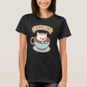 T-shirt du chat des femmes - "CATPUCCINO " (Devant)
