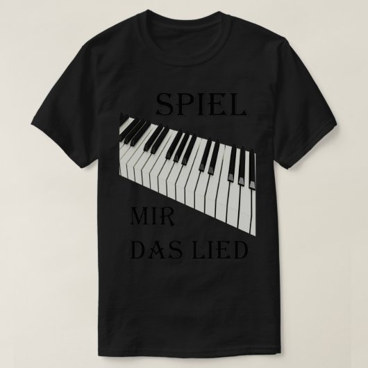 T-shirt du clavier de piano, en disant (Design devant)