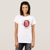 T-Shirt Du Coeur À Travers La Poitrine (Devant entier)