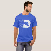 T-shirt du dauphin des hommes, royal (Devant entier)