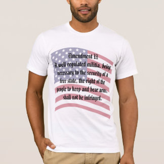 T-shirt du deuxième amendement de la Constitution