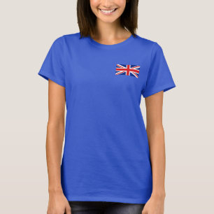 T-shirt du DK BRITANNIQUE de drapeau et de carte