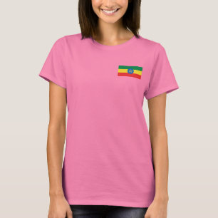 T-shirt du DK de drapeau et de carte de l'Ethiopie