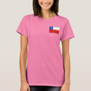 T-shirt du DK de drapeau et de carte du Chili