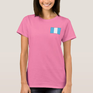 T-shirt du DK de drapeau et de carte du Guatemala