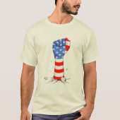 T-shirt du drapeau américain à main (Devant)