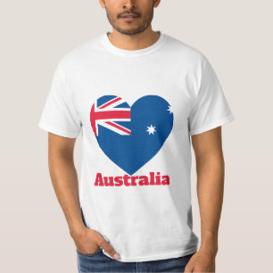 T-shirt du drapeau du coeur australien