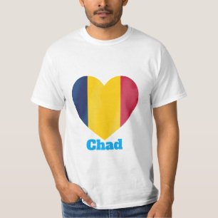 T-shirt du drapeau du coeur du Tchad