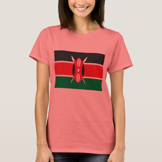 T-shirt du drapeau du Kenya (Devant)
