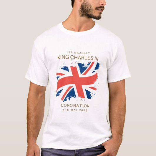 T-shirt du drapeau du roi Charles III Union Jack (Devant)