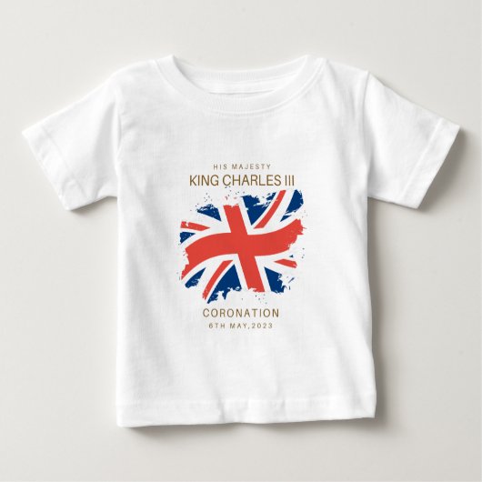 T-shirt du drapeau du roi Charles III Union Jack (Devant)