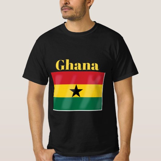 T-shirt du drapeau ghanéen (Devant)