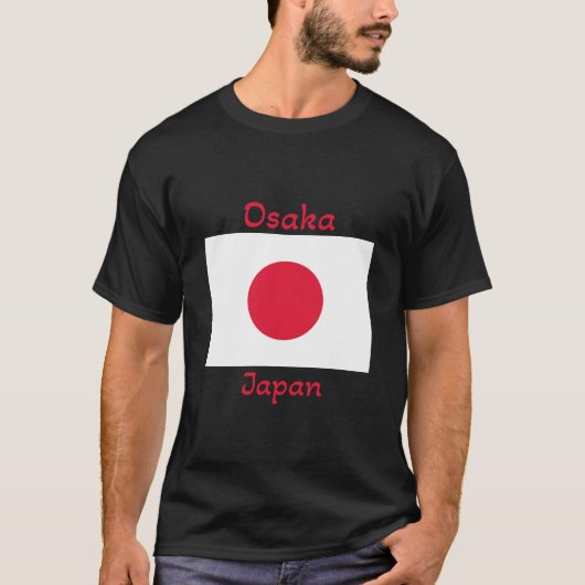 T-shirt du drapeau japonais d'Osaka (Devant)