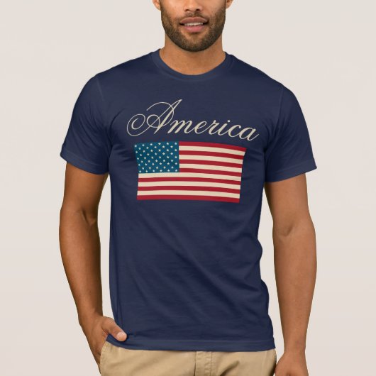 T-shirt du drapeau patriotique américain (Devant)