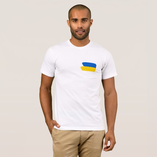 T-shirt du drapeau ukrainien (Devant entier)