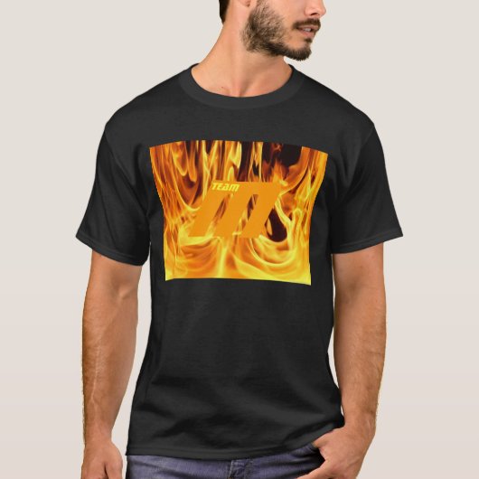 T-shirt du feu de McLlarky d'équipe ("M" orange) (Devant)