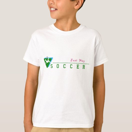 T-shirt du football de jeu d'enfants juste (Devant)