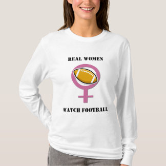 T-shirt du football de montre de vraies femmes