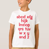 T-shirt du garçon de la chanson Alphabet (Devant)