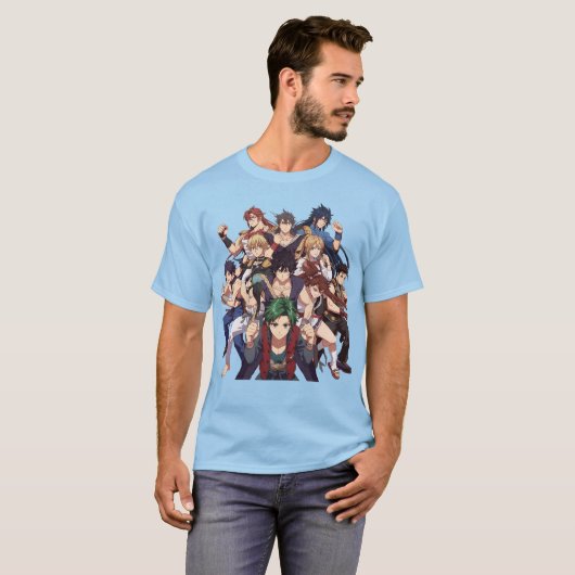 T-shirt du groupe Anime Heroes (Devant entier)