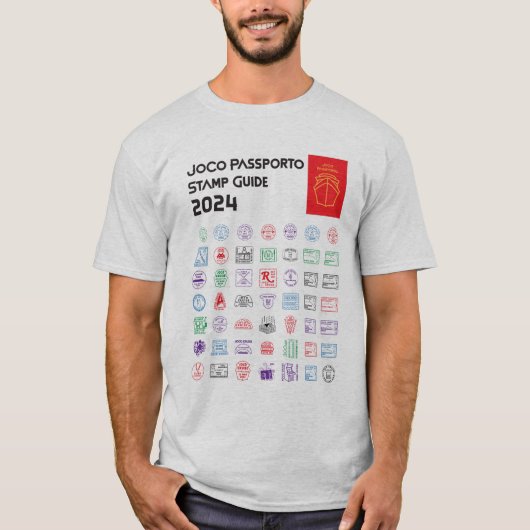 T-shirt du Guide des timbres de JoCo Passporto 202 (Devant)