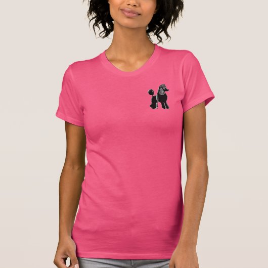 T-shirt du Jersey des femmes d'accent de caniche (Devant)