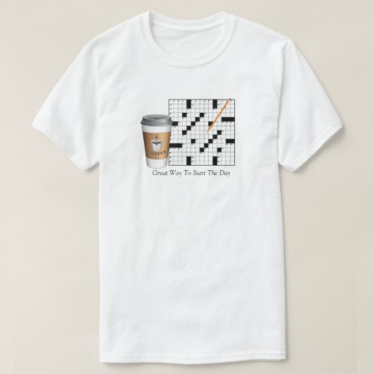 T-shirt du jeu de mots croisés (Design devant)