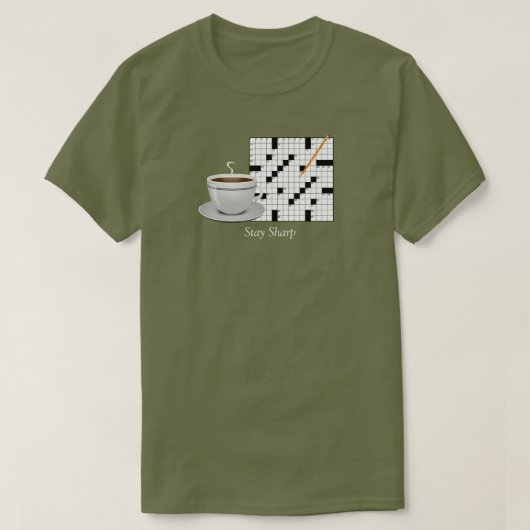 T-shirt du jeu de mots croisés (Design devant)