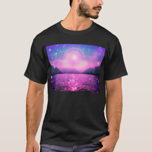 T-shirt du lac rose violet