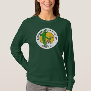 T-shirt du logo à manches longues pour femmes