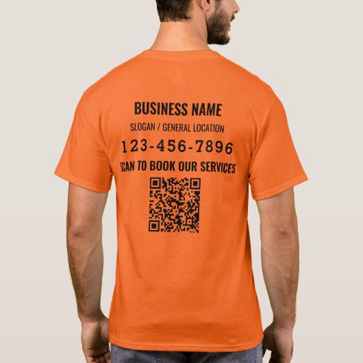 T-shirt du logo commercial QR Code Welcome (Dos)