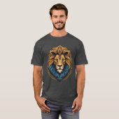 T-shirt du logo du lion tribal (Devant entier)