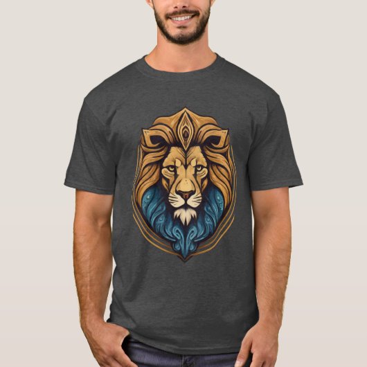 T-shirt du logo du lion tribal (Devant)