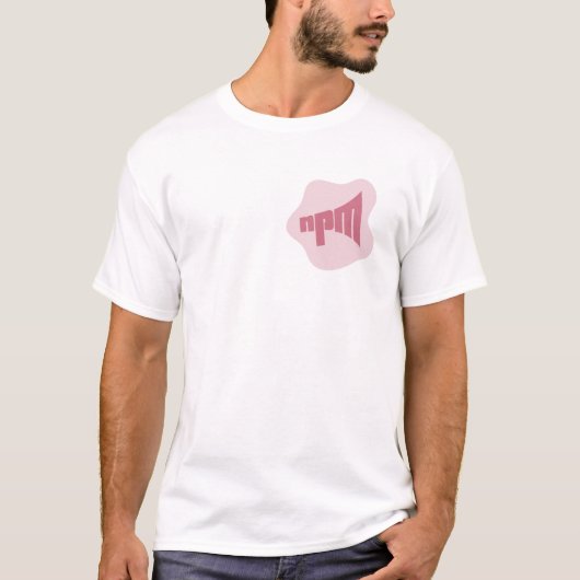 T-shirt du logo en blob rose NPM (Devant)