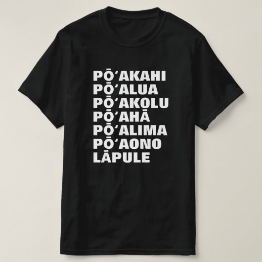 T-shirt Du lundi au dimanche à Hawaii (Design devant)