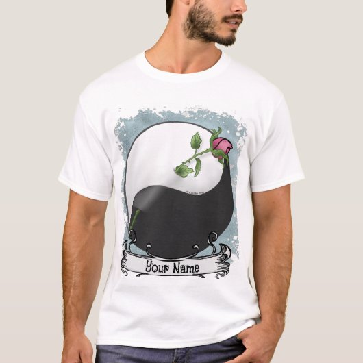 t-shirt du mariage Rose yin yang (Devant)