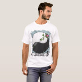 t-shirt du mariage Rose yin yang (Devant entier)