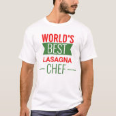 T-shirt du meilleur chef lasagne du monde (Devant)