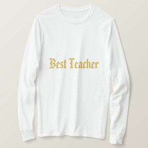 T-shirt du meilleur enseignant blanc