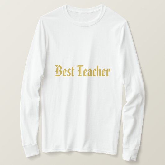 T-shirt du meilleur enseignant blanc (Design devant)