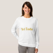 T-shirt du meilleur enseignant blanc (Devant entier)
