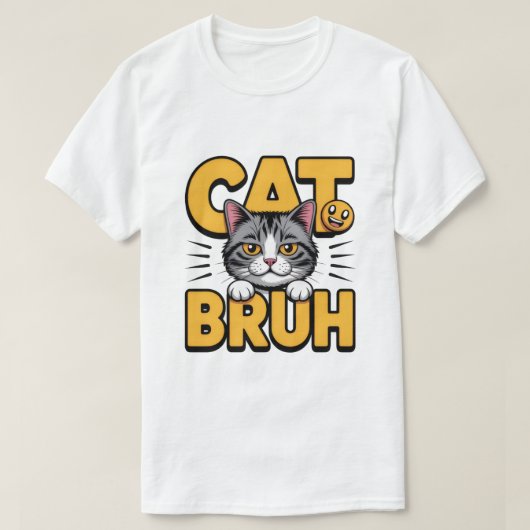 T-shirt du mème de chat Bruh (Design devant)