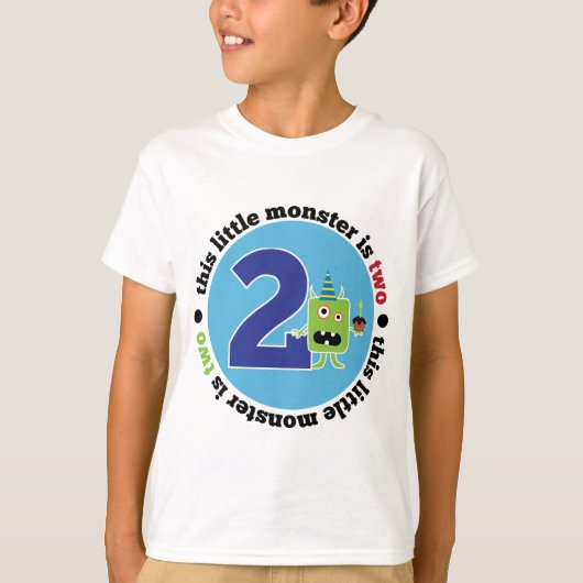 T-shirt du monstre 2 d'anniversaire (Devant)