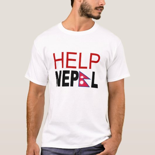 T-shirt du Népal d'aide (Devant)