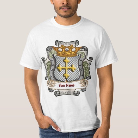 T-shirt du nom de famille du Bouclier royal de la  (Devant)