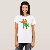 T-shirt du perroquet des femmes (Devant entier)