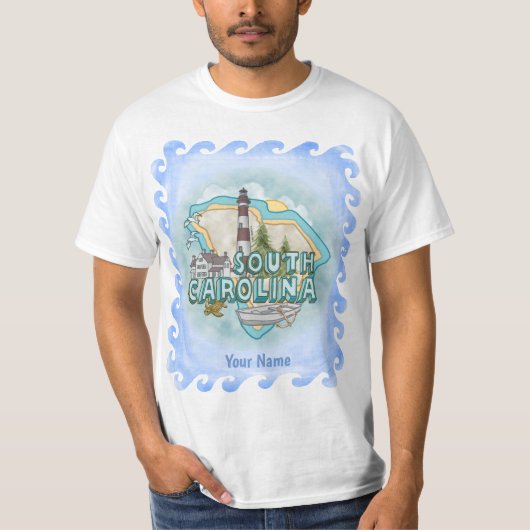 T-shirt du phare de Caroline du Sud (Devant)