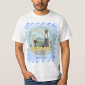 T-shirt du phare de Géorgie (Devant)